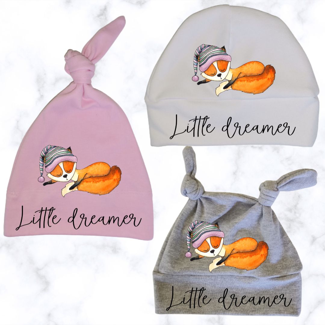 Little dreamer beanie with fox