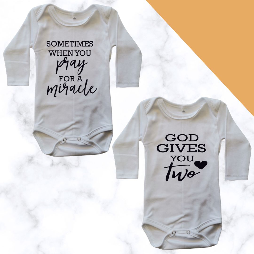 Miracle Twin Combo onesies