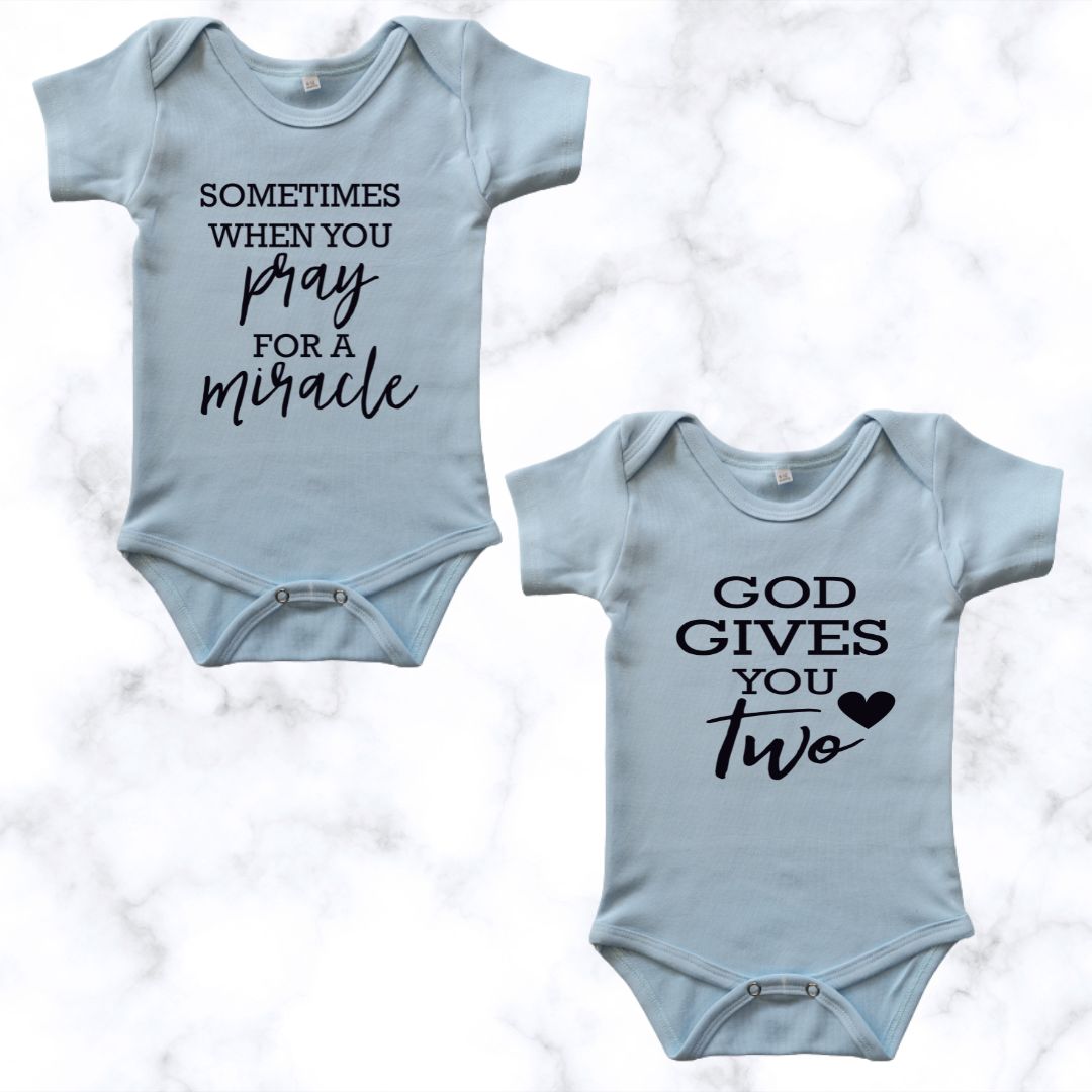 Miracle Twin Combo onesies