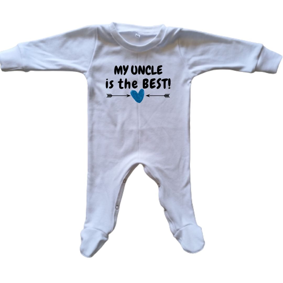 Best Uncle Blue Glitter Printed Designs