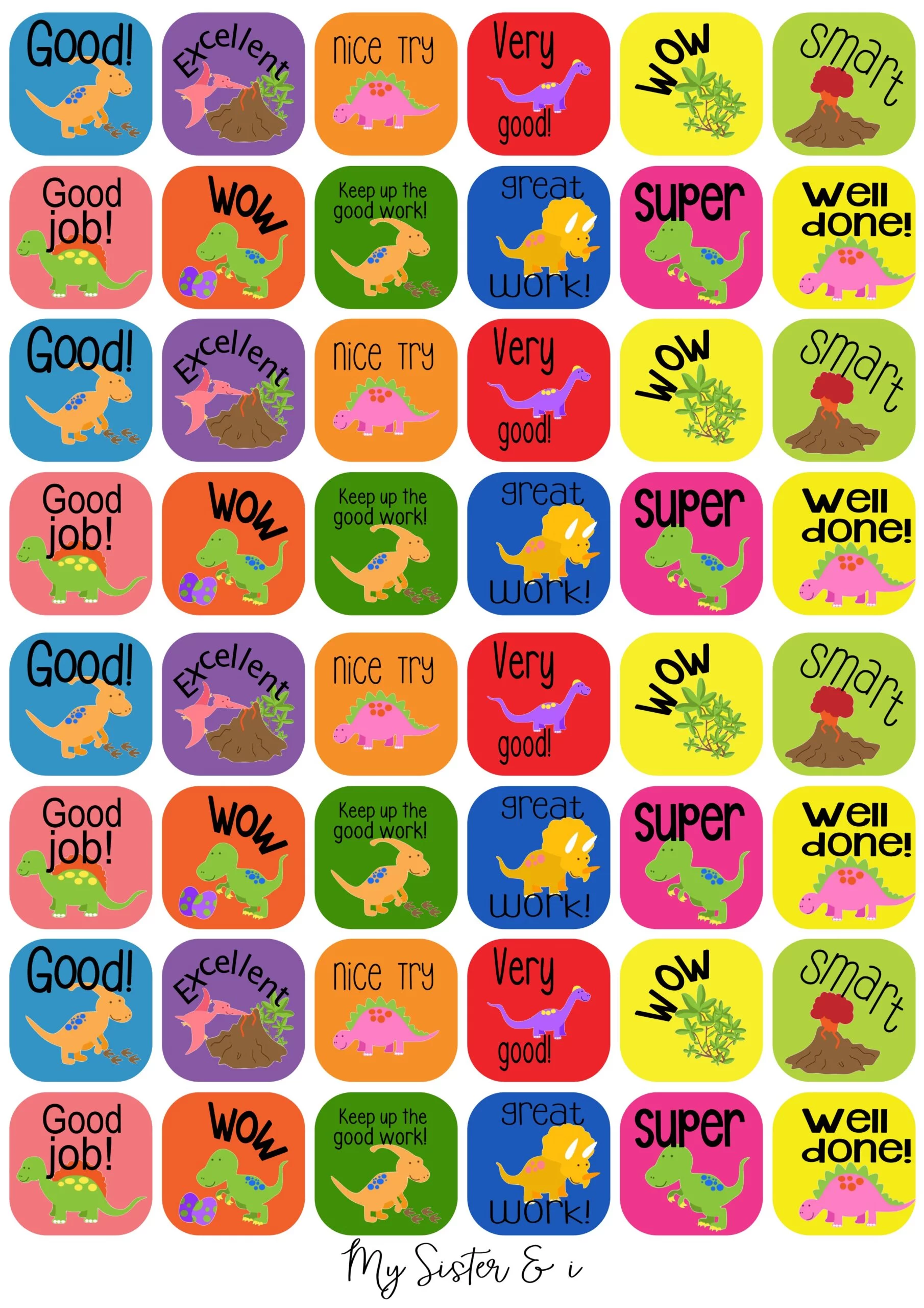 Dinosaur Stickers