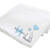 Elephant Fluffy Fleece Blanket - Blue heart