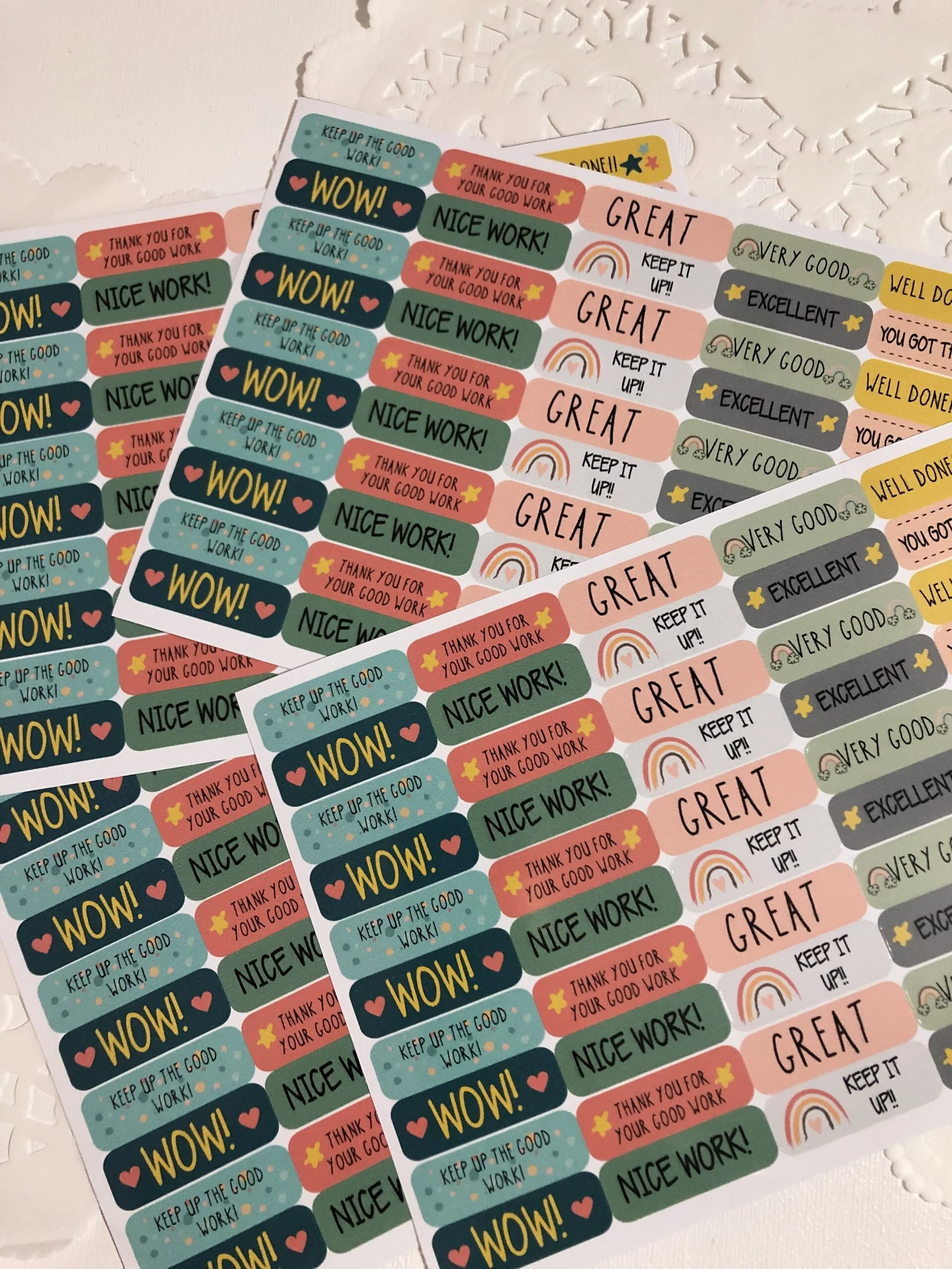 Rainbow Motivation Stickers