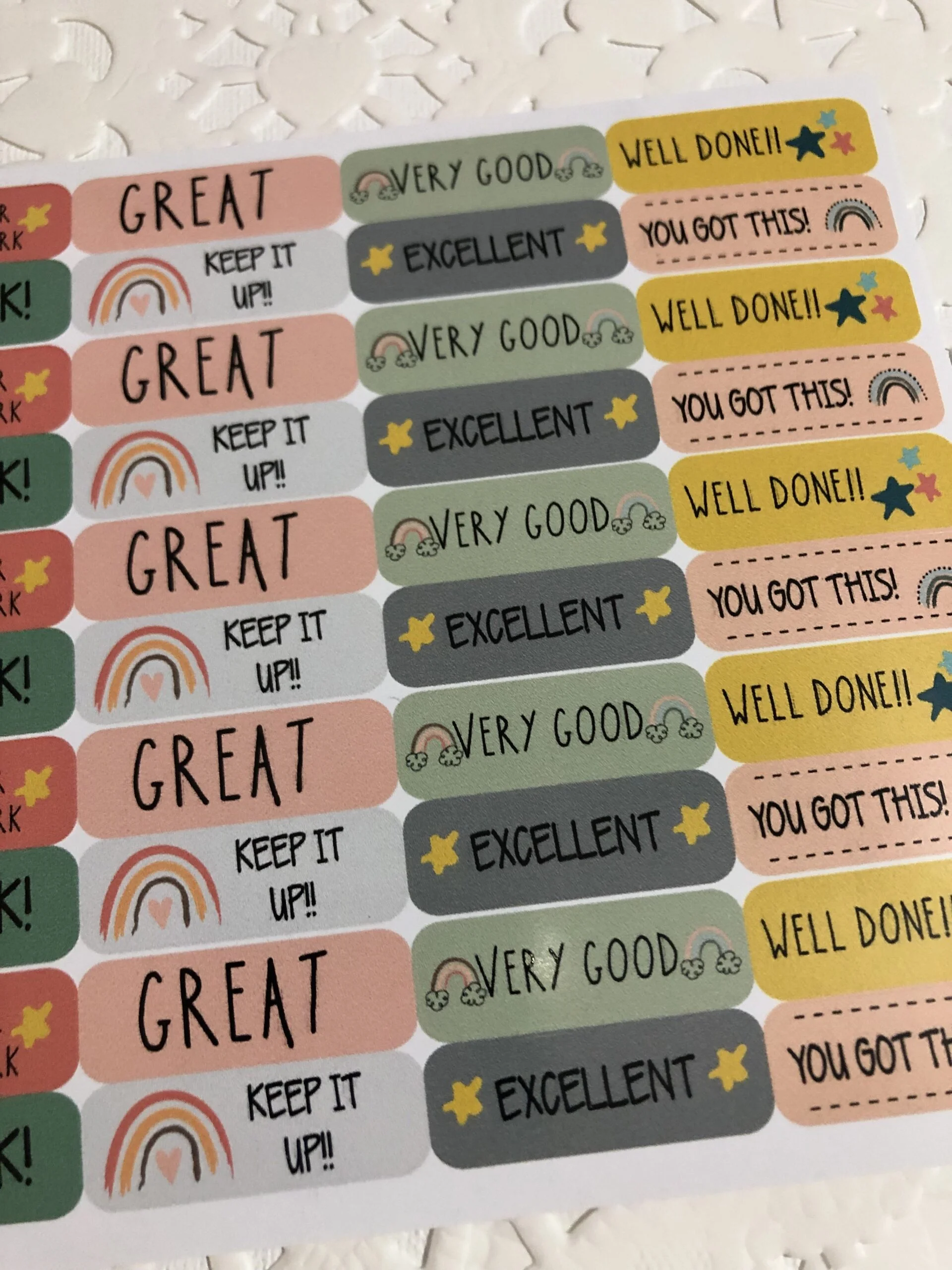 Rainbow Motivation Stickers