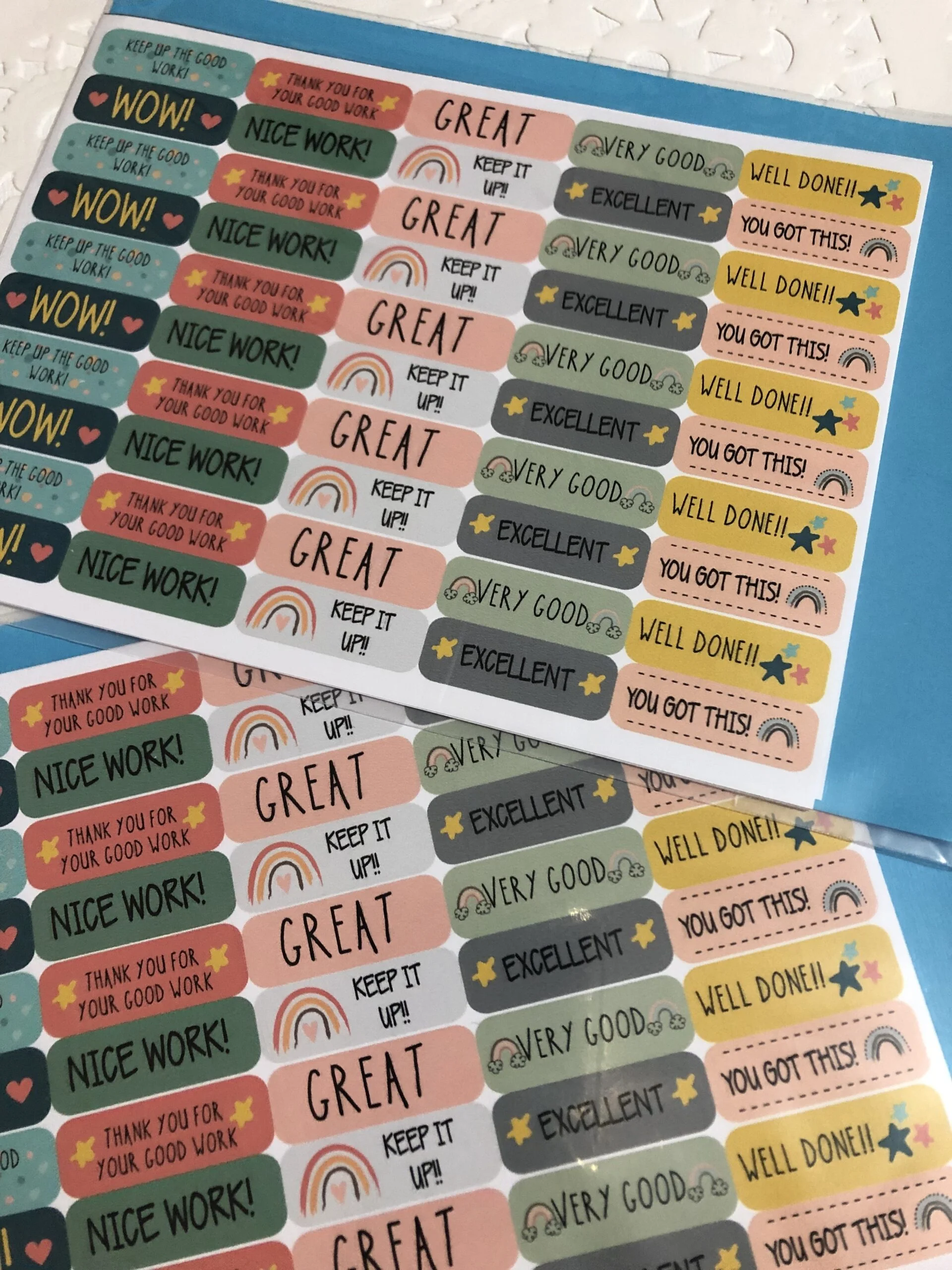 Rainbow Motivation Stickers