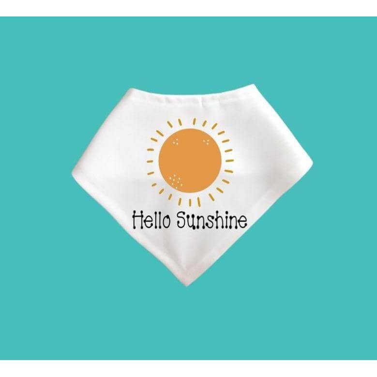 Sunshine Baby Bandana Bib - White