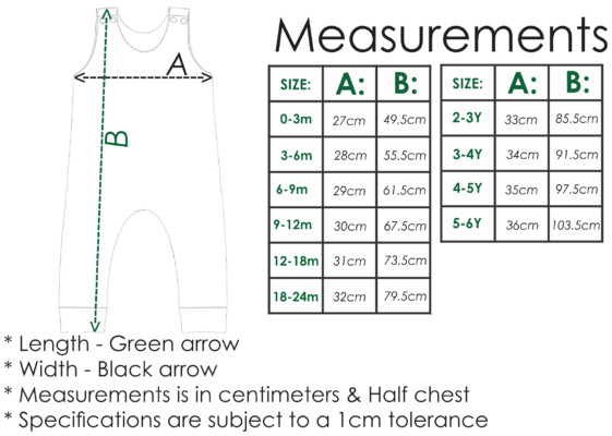 SLOUCH ROMPER SIZE CHART