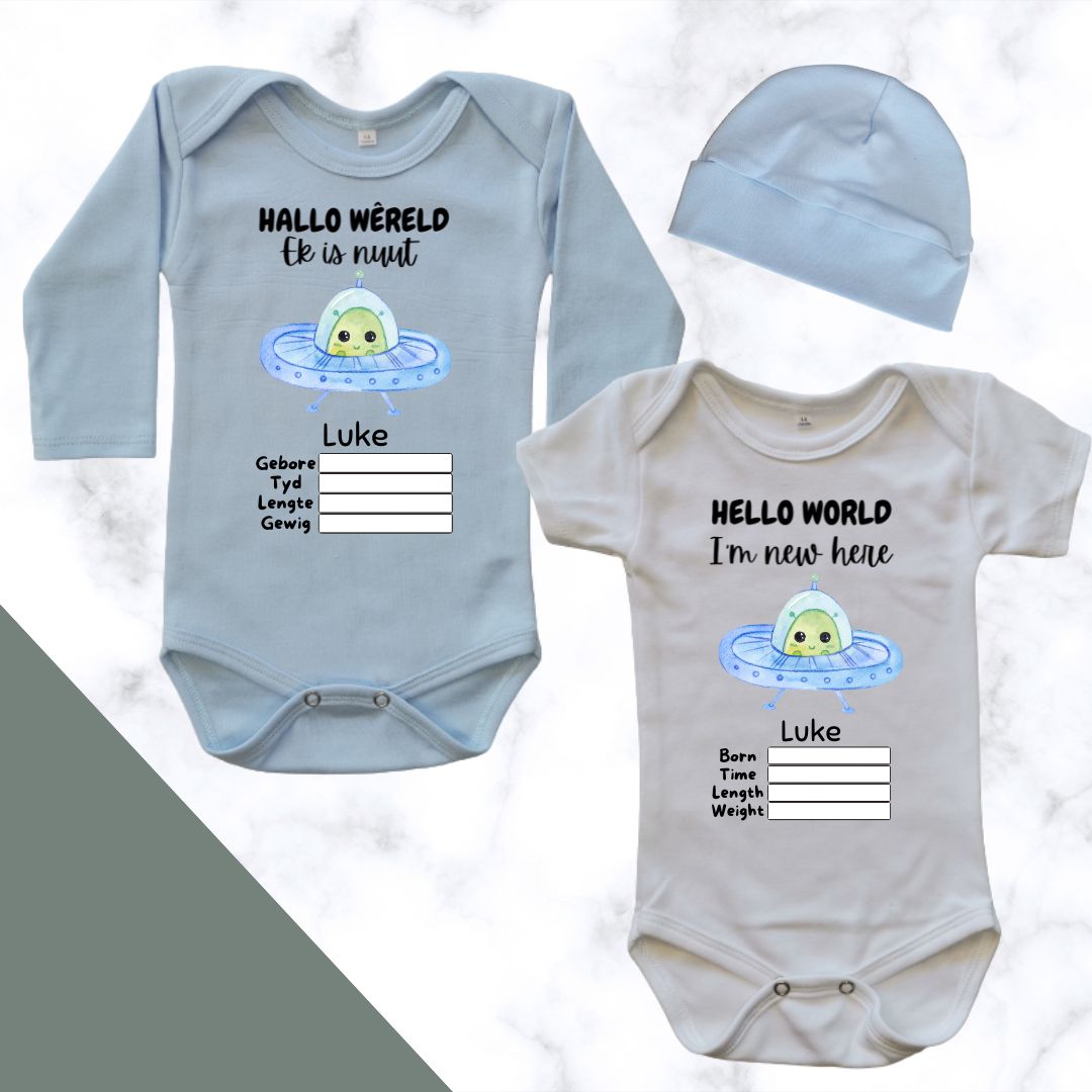 Cute Alien in Spaceship Newborn Design