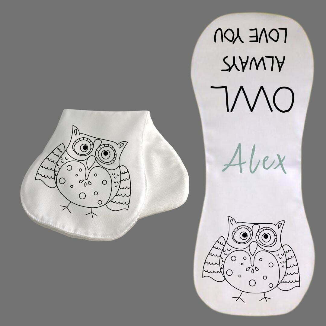 Owl Always Love You burp cloth for baby