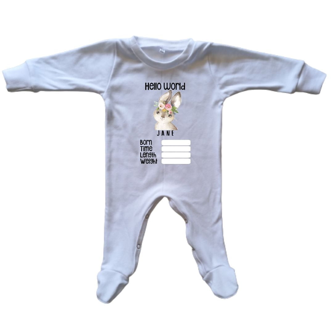 Flower Bunny Birth Onesie