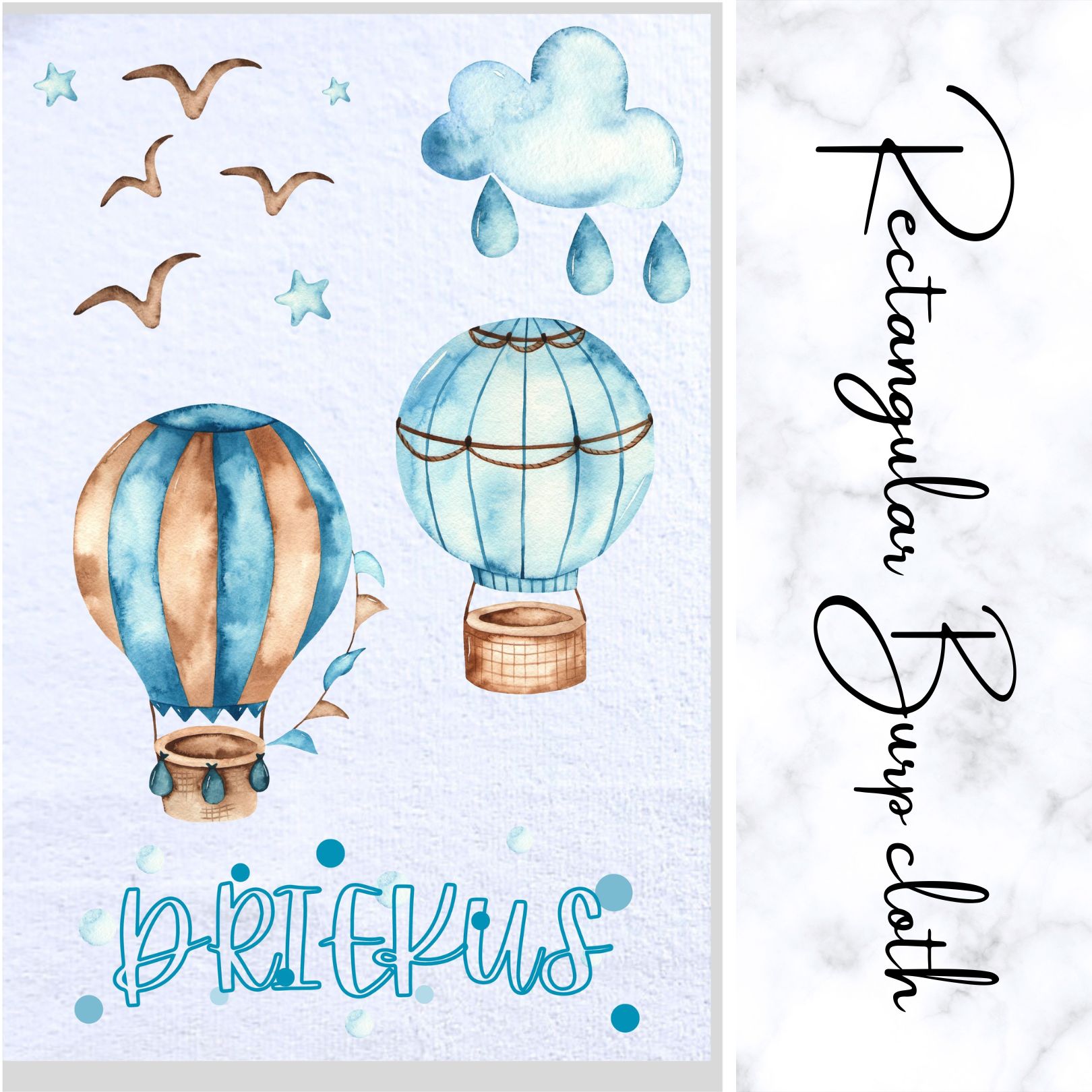 Hot Air Balloon Burp Cloth