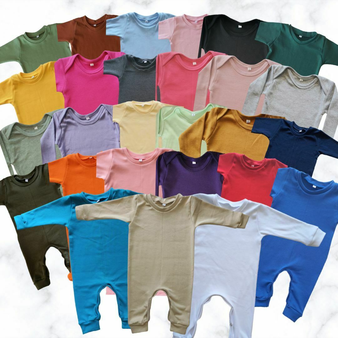 Open Feet Babygrows colors