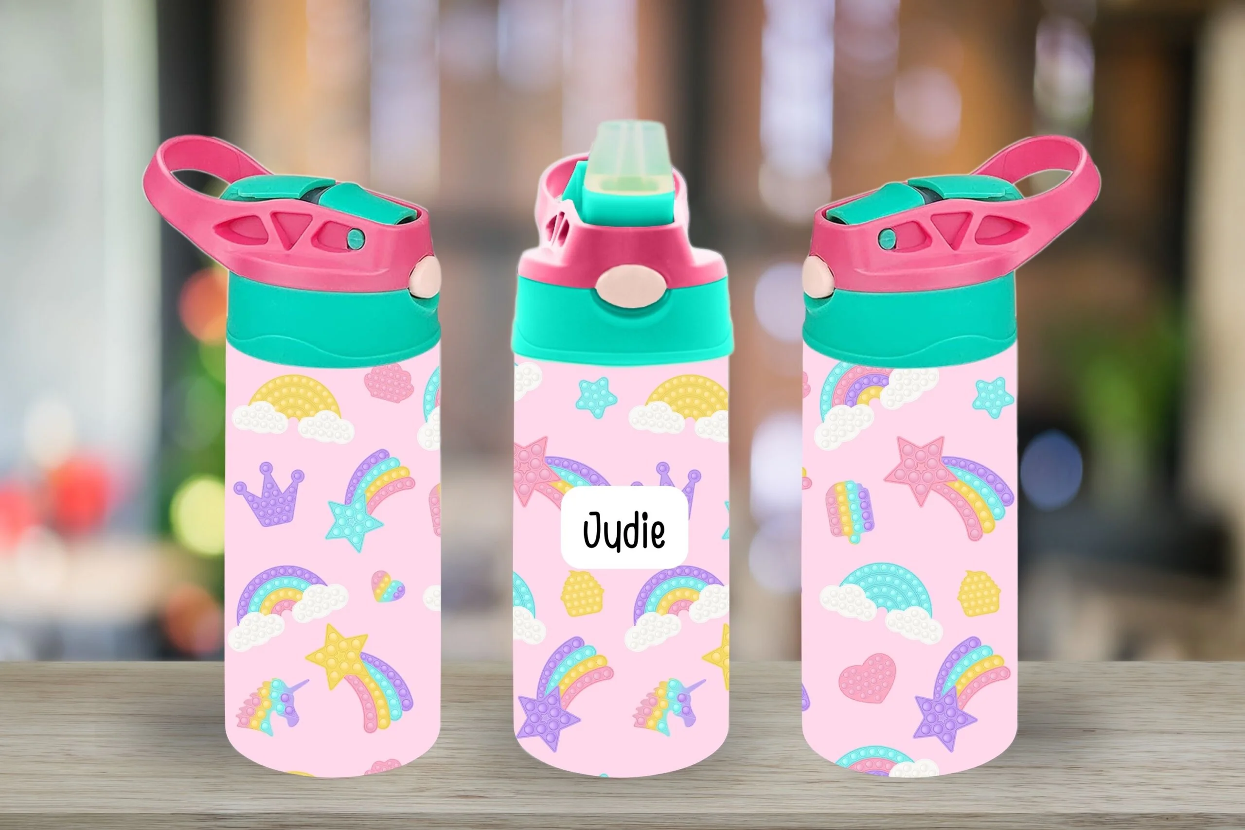 Rainbow Flip Top Sippy Cup