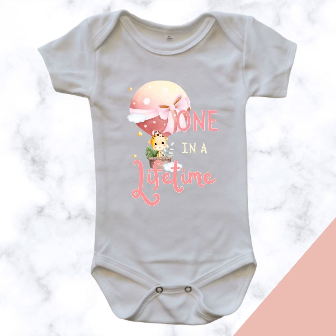 First Birthday design: One in a Lifetime pink