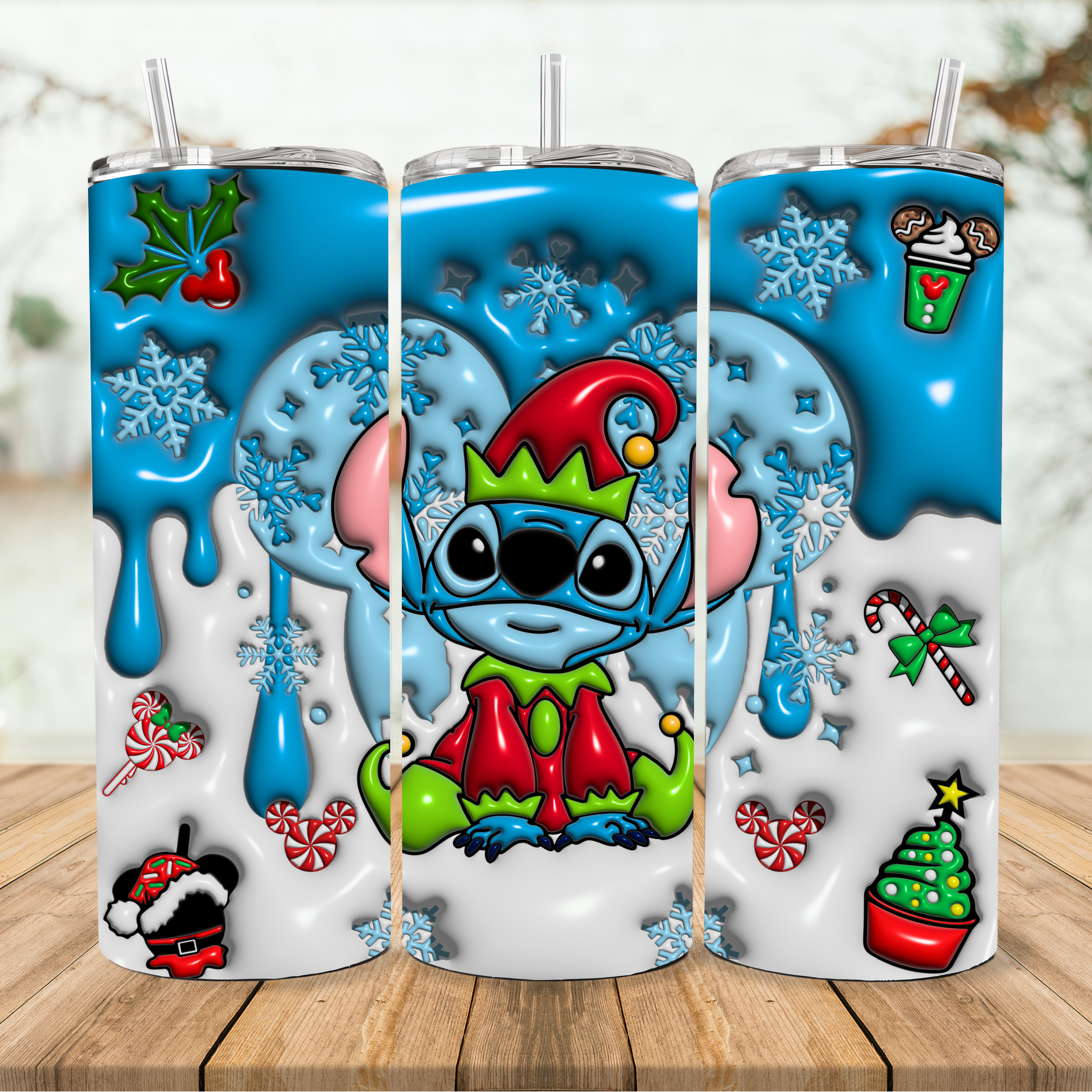 Elf Stitch Christmas Tumbler