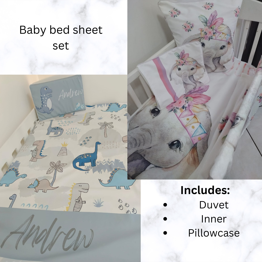 Baby Cot duvet Inner and Flat pillowcase